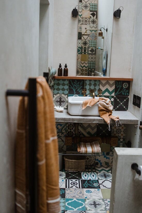 Ecru Adwa Woven Bath Towel - Ochre Bathroom Accessories Ecru