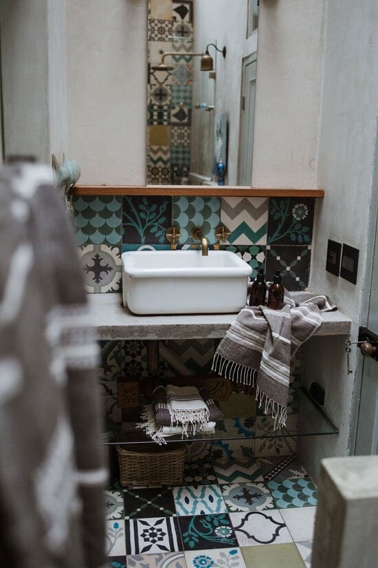 Ecru Adwa Woven Hand Towel - Granite Bathroom Accessories Ecru