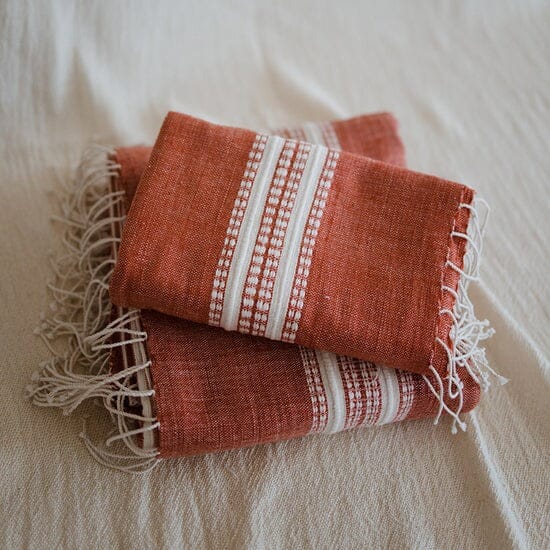 Ecru Adwa Woven Hand Towel - Lava Bathroom Accessories Ecru lava/natural