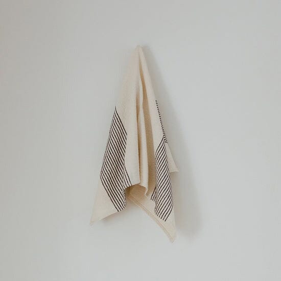 Ecru Skaap Woven Hand Towel - Charcoal Bathroom Accessories Ecru