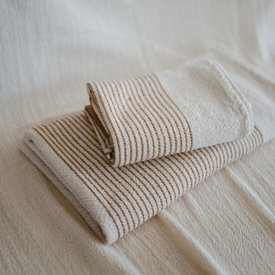 Ecru Skaap Woven Hand Towel - Mustard Bathroom Accessories Ecru