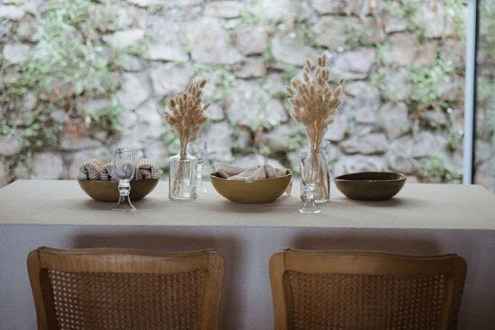 Ecru Skaap Woven Tablecloth - Mustard Kitchen Textiles Ecru