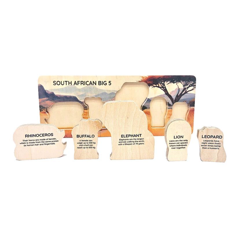 Envirokid Big Five Wooden Baby Puzzle Toys Envirokid