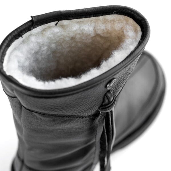 Groundcover Arctic Ladies Leather Wool Boot - Black Boots Groundcover