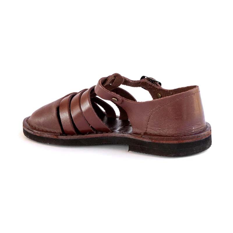 Groundcover Kids Grandpa Leather Sandal - Brown Sandals Groundcover