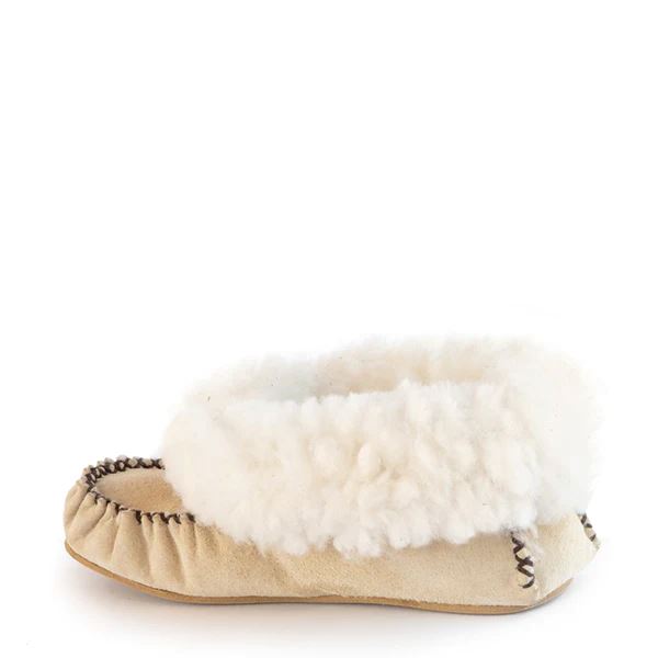 Groundcover Kids Sheepskin Moccasins - Beige Slippers Groundcover 