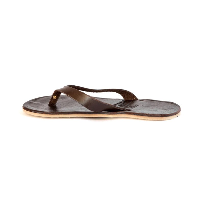 Groundcover Ladies Leather Slop - Brown Sandals Groundcover