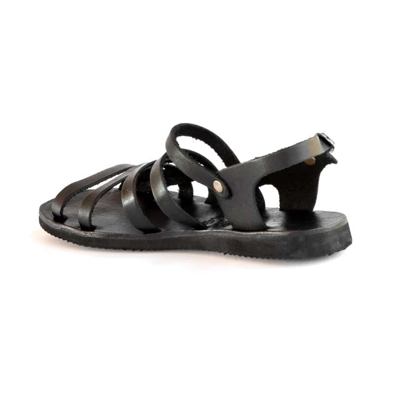 Groundcover Ladies Zapata Leather Sandal - Black Sandals Groundcover