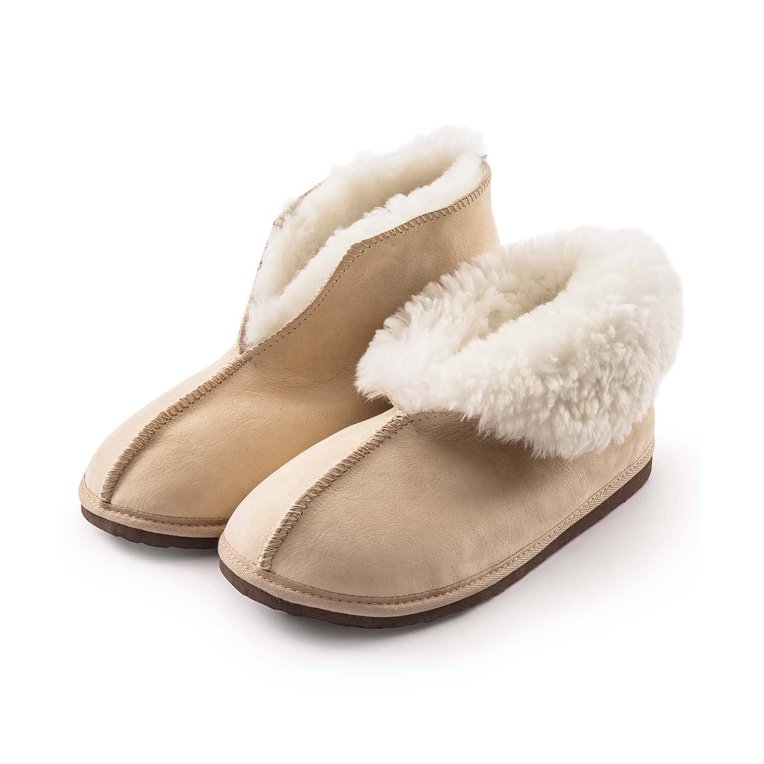 KARU Cuddles Sheepskin Slippers - Sand | Made by Artisans