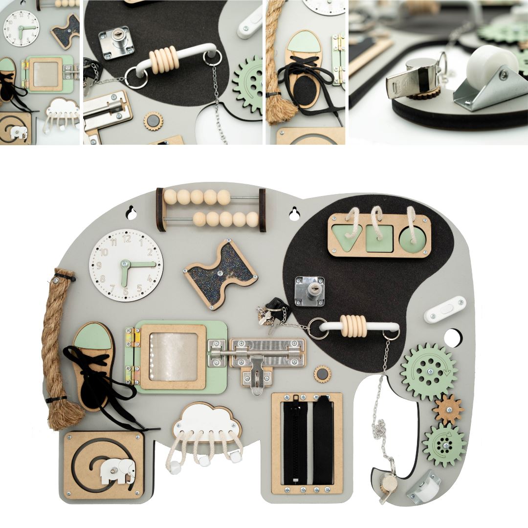 Kiani Large Elephant Activity Board Toys Kiani Originals green