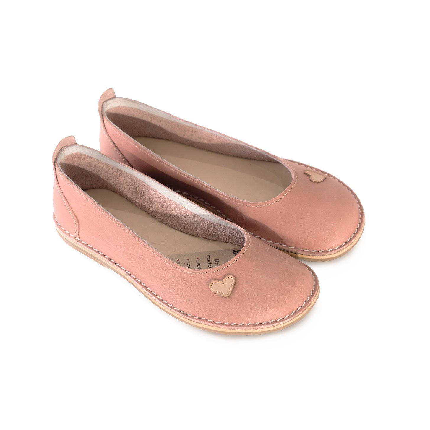 Bummel Zuri Blush Leather Ballerina Shoe Shoes Bummel 2 Heart 