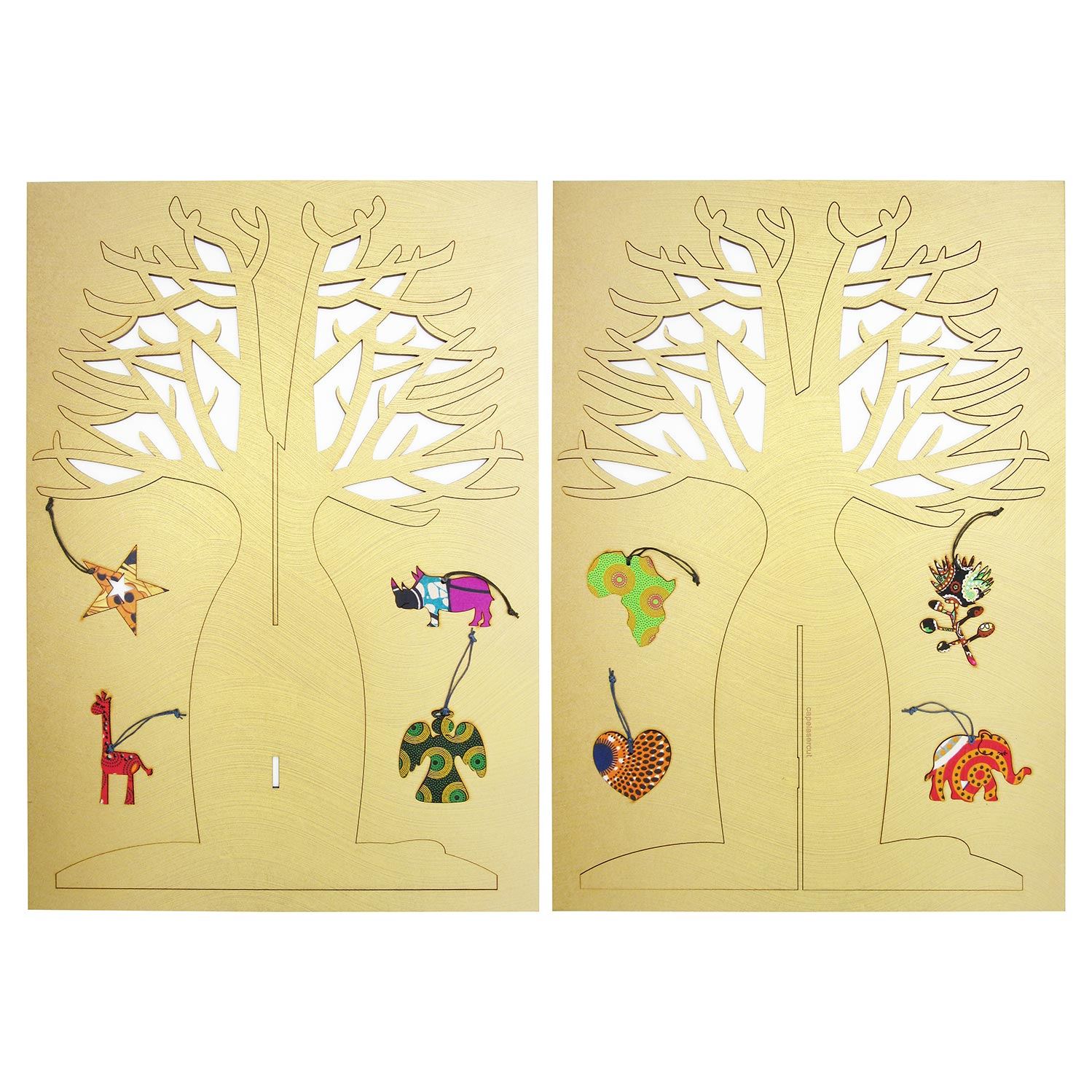 Cape Lasercut Gold Baobab Tree & Decorations Tableware Cape Lasercut