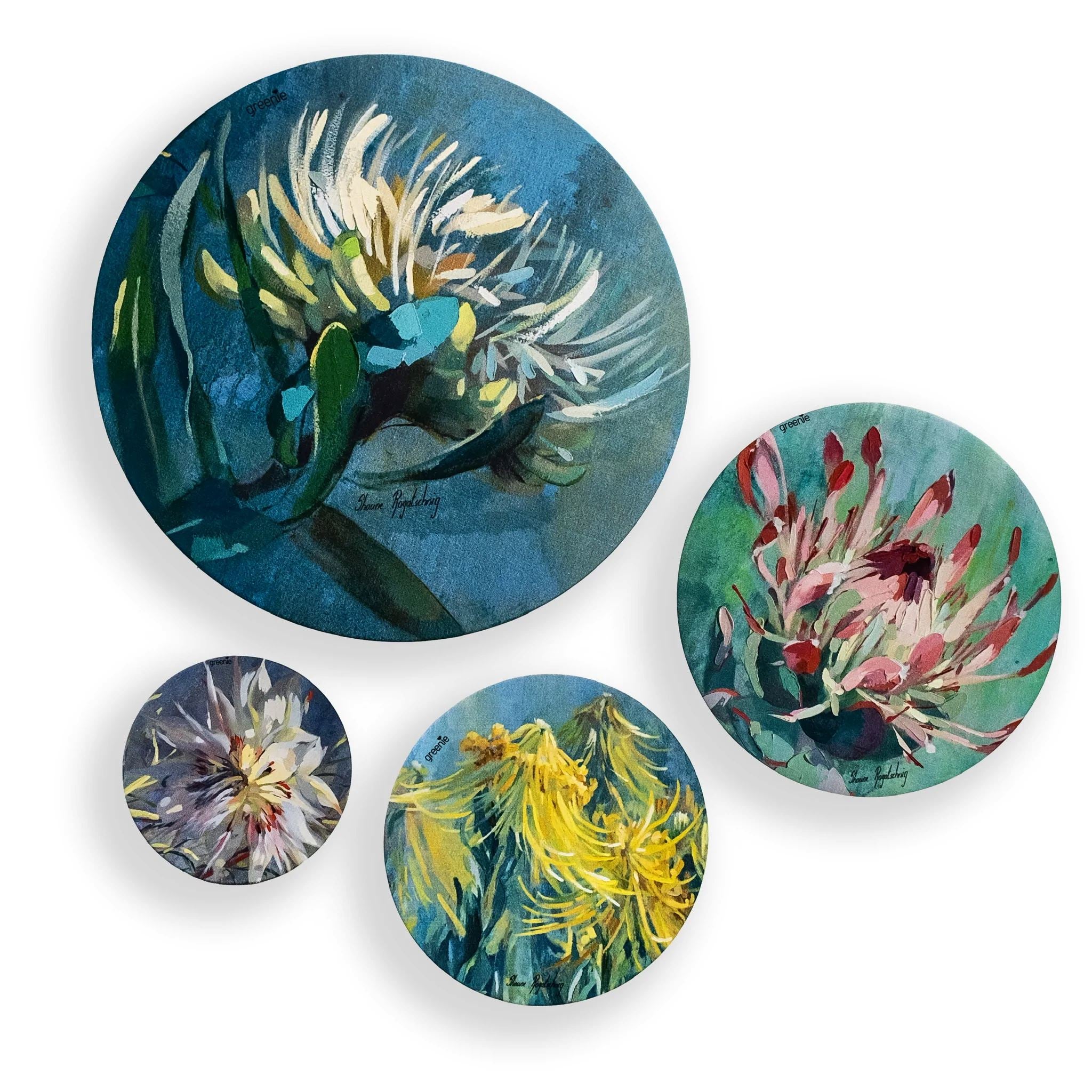 Greenie Food Covers Fynbos Set of 4 Food Storage Greenie