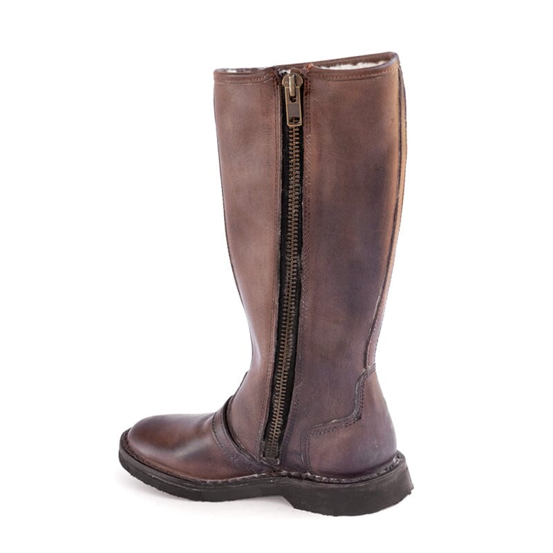 Groundcover Alpine Ladies Brown Long Wool Boots Boots Groundcover