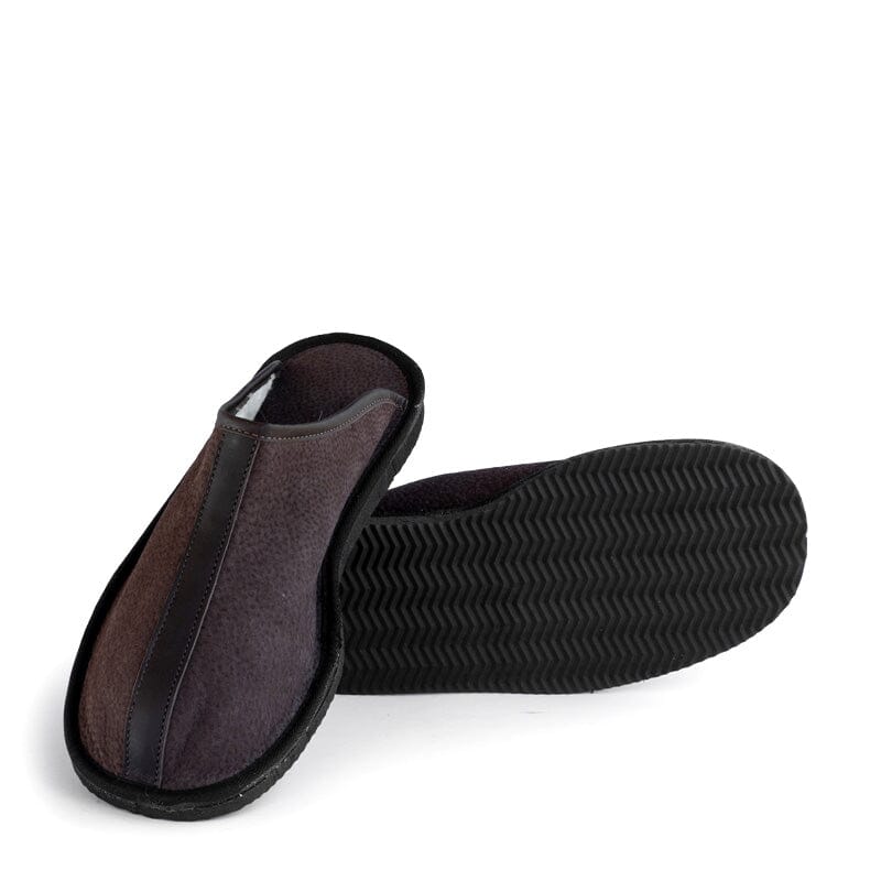 Groundcover Brown Slip-On Wool Slipper Slippers Groundcover 