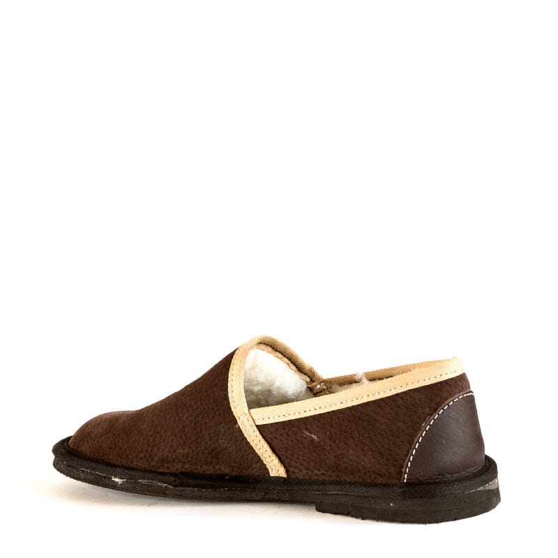 Groundcover Brown Wool Stokie Slippers Groundcover