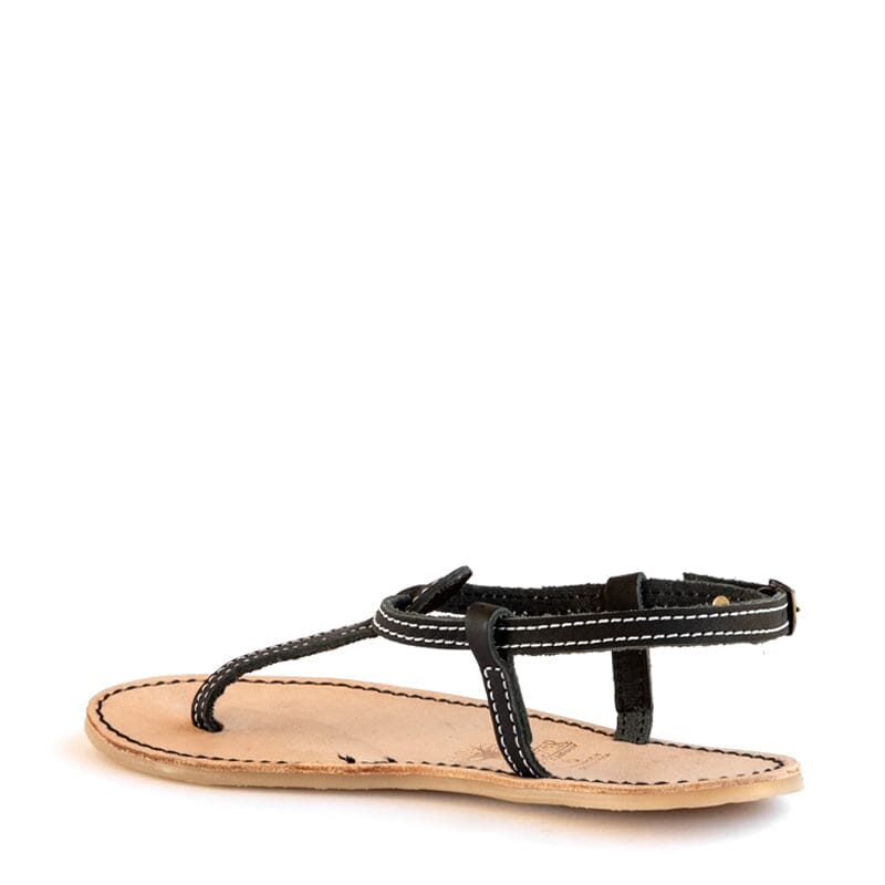 Groundcover Kate Ladies Black Leather Sandal Sandals Groundcover