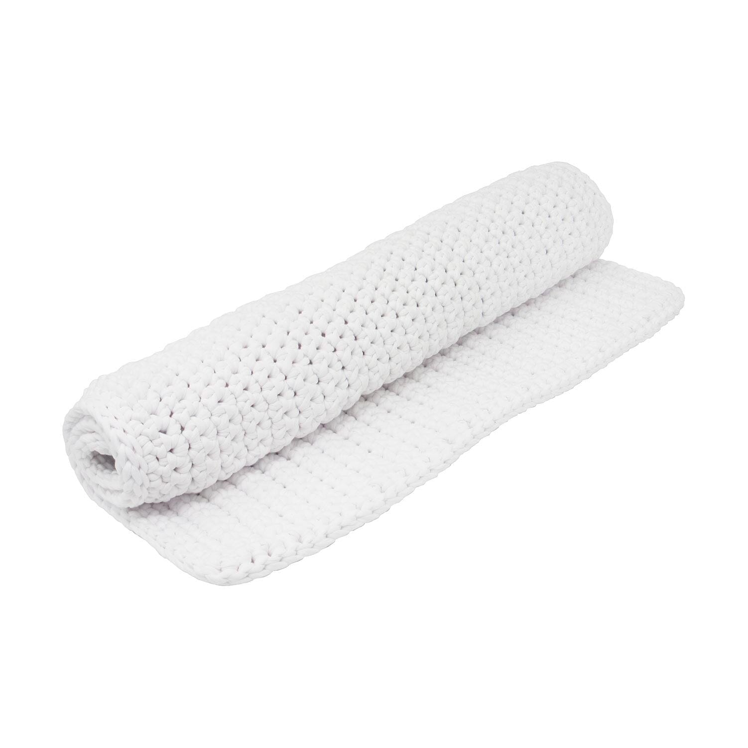 H18 White Cotton Crochet Bathmat Rugs & Mats H18 Foundation