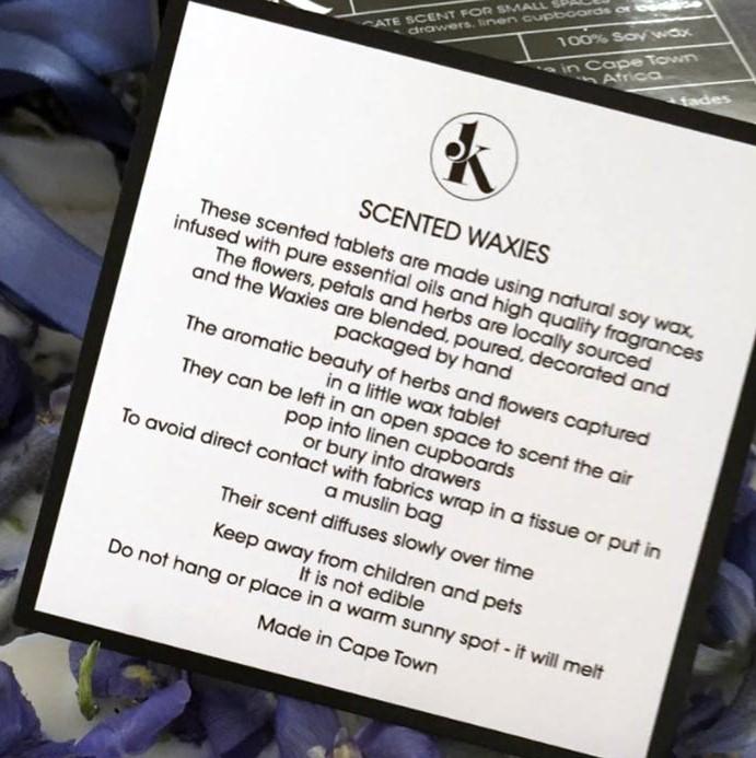 Jacqui K Rose & Geranium Soy Wax Tablet Home Fragrances Jacqui K