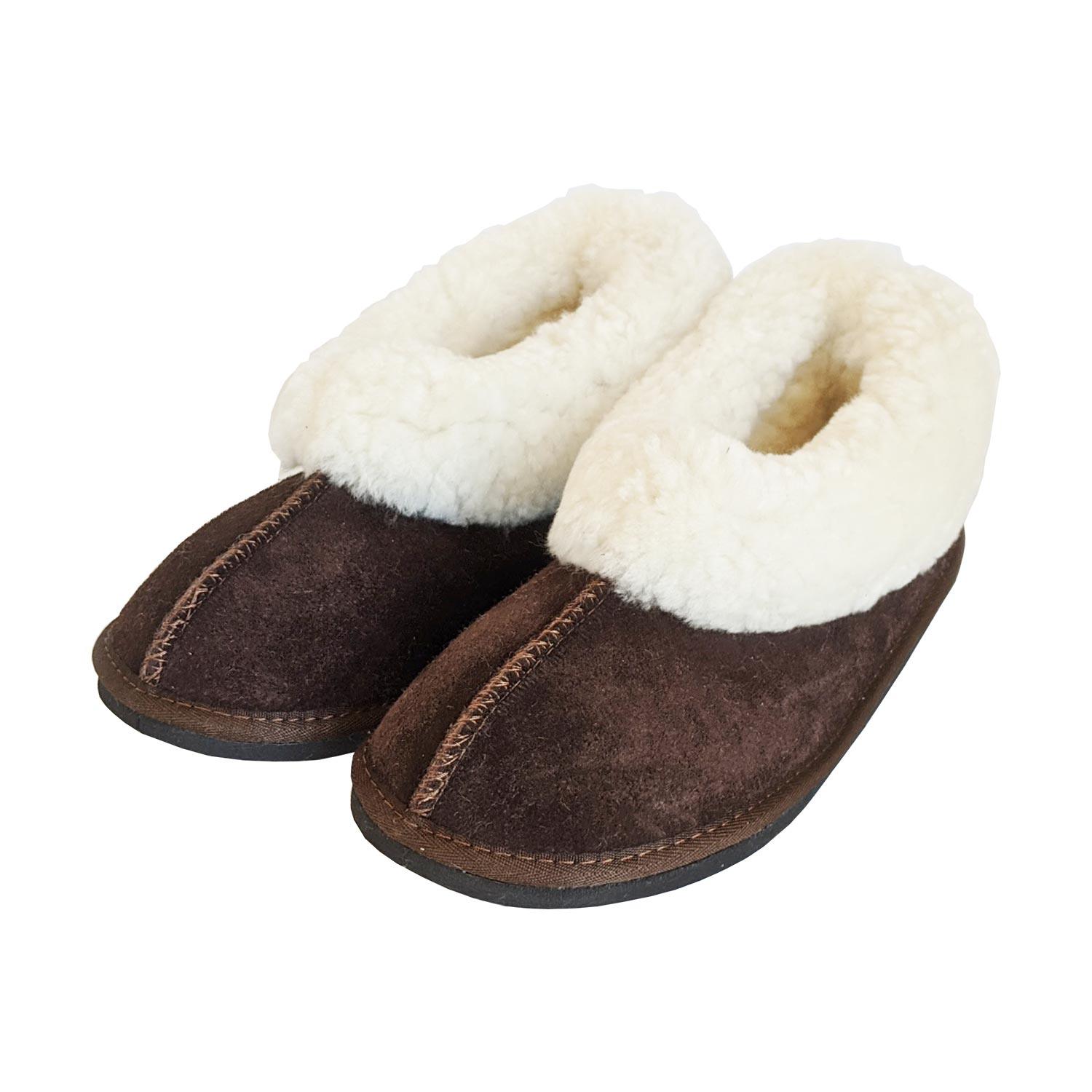 Karu Cosy Choc Brown Sheepskin & Wool Slippers Slippers Karu Slippers 