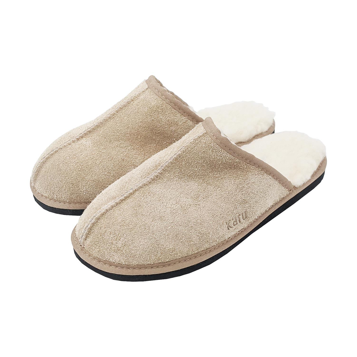 Karu Mule Sand Suede & Wool Slippers Slippers Karu Slippers 