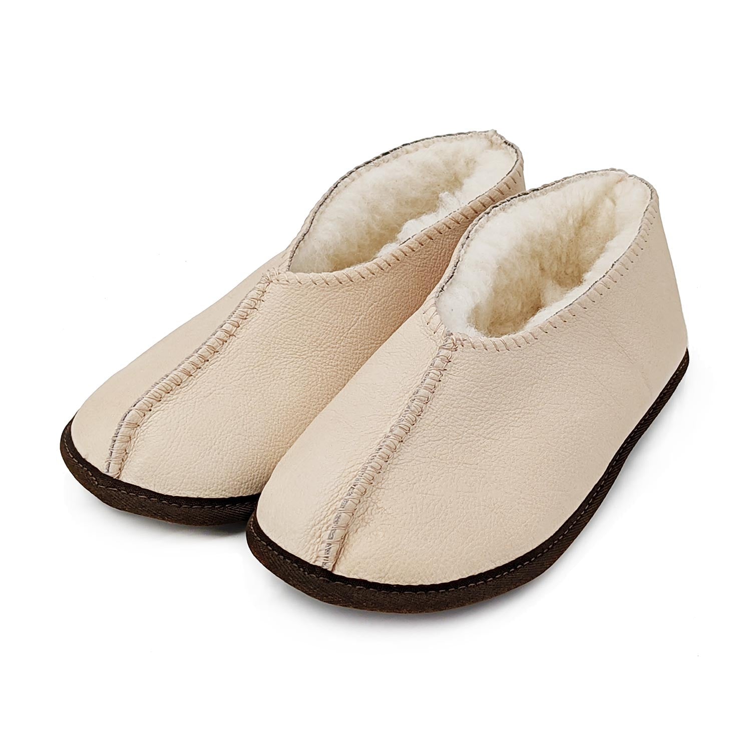 Karu Shloffy Sand Leather & Wool Soft-Sole Slippers Slippers Karu Slippers