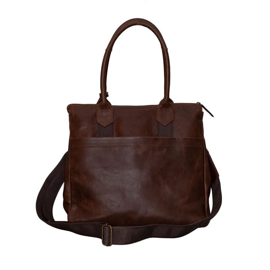 Mally Babaloo Leather Baby Bag Baby Bags Mally Leather Bags brown 