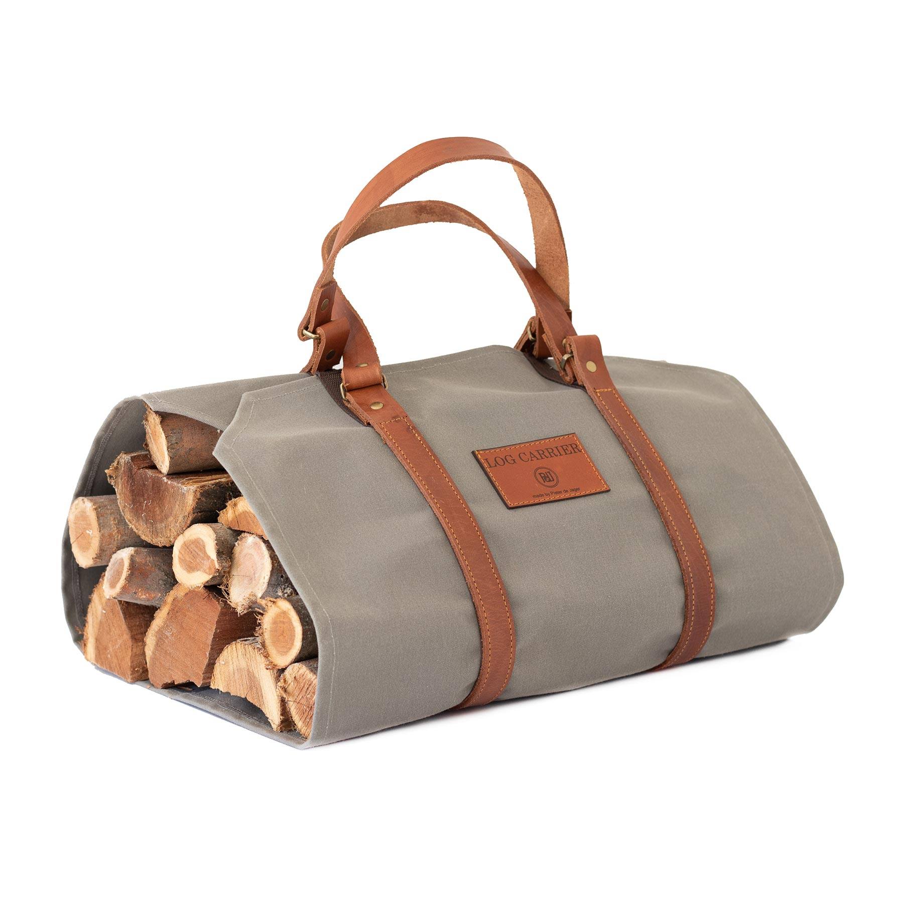 PdJ Canvas & Leather Log Carriers Log Carriers Pieter de Jager grey 