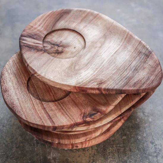 PdJ Wooden Saucer Tableware Pieter de Jager