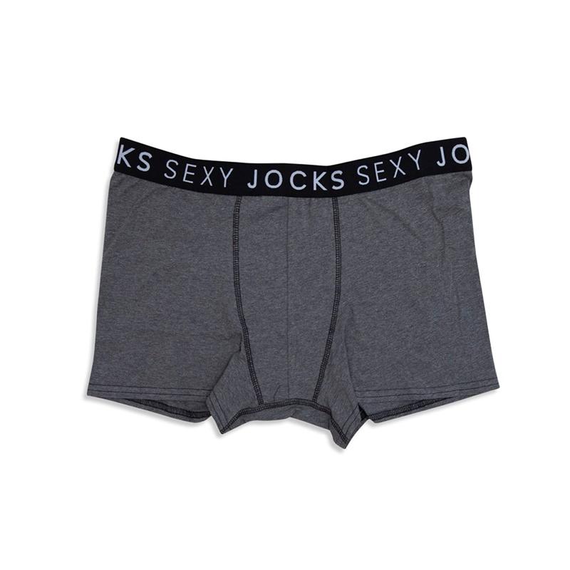 Sexy Jocks Grey & Black Underwear Sexy Socks dark grey small 