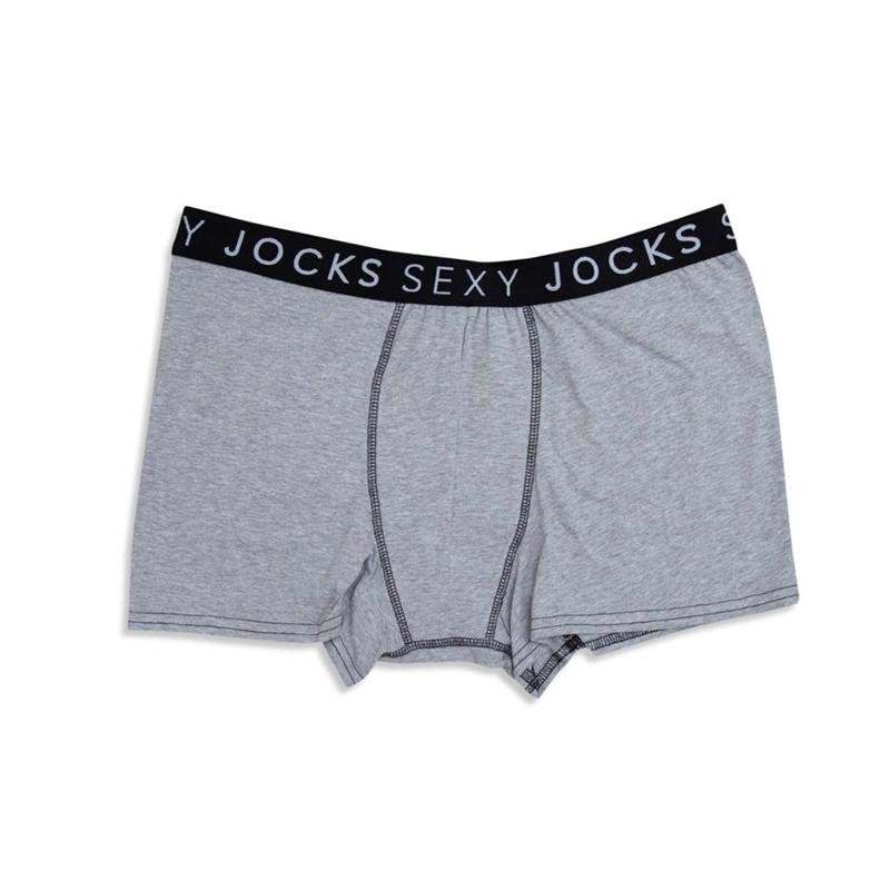 Sexy Jocks Grey & Black Underwear Sexy Socks light grey small 