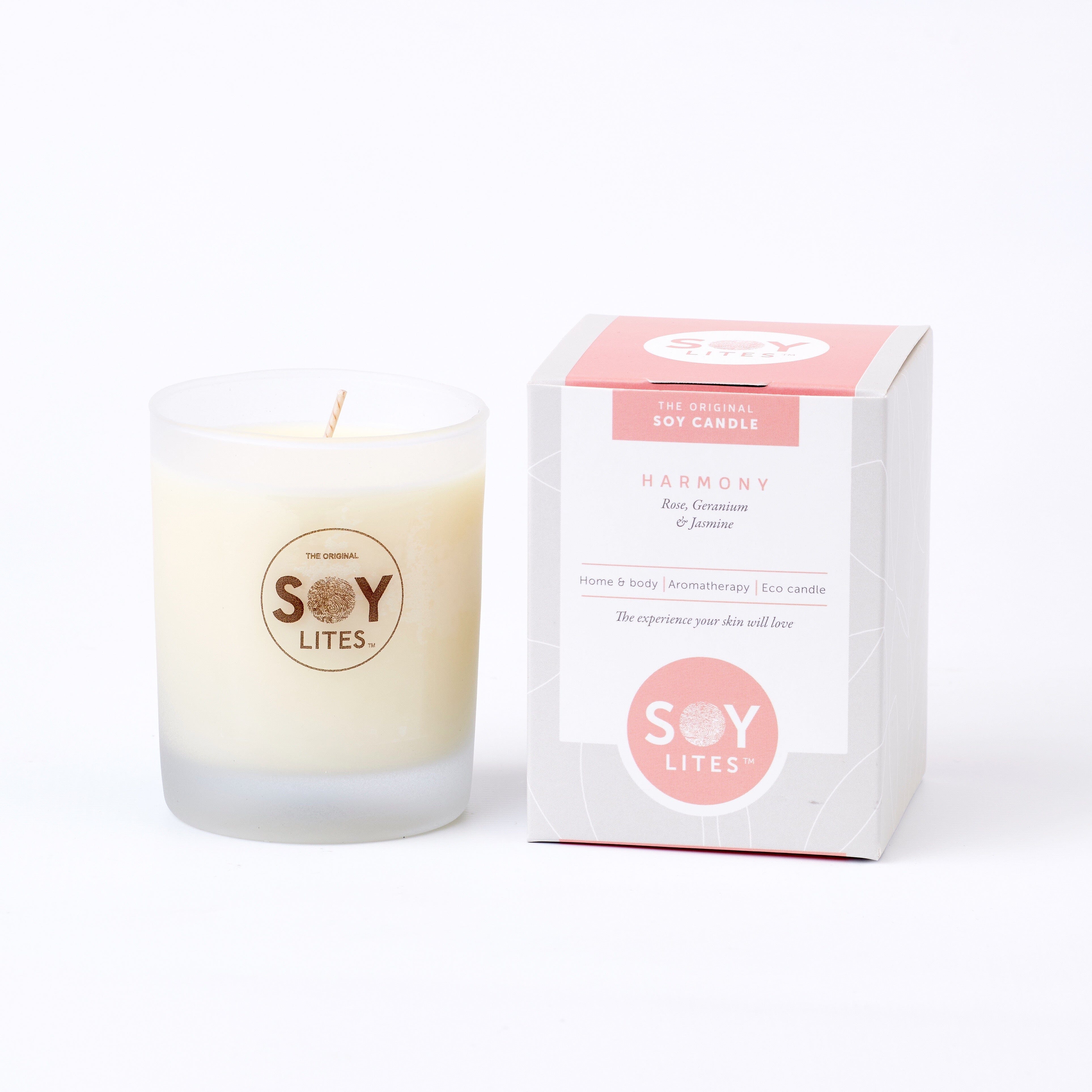 SoyLites 'Harmony' Soy Candle with Rose, Geranium & Jasmine Candles SoyLites