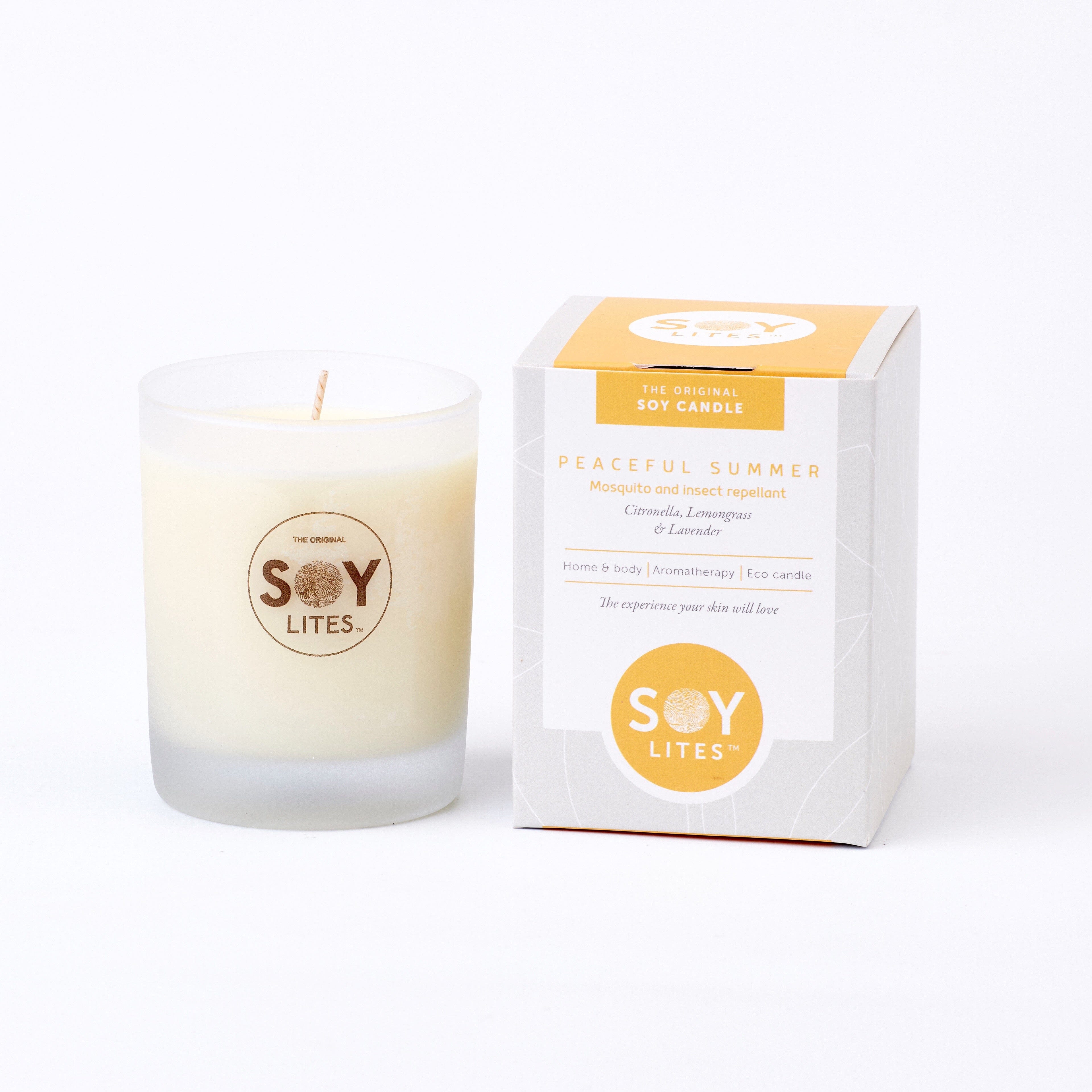 SoyLites 'Peaceful Summer' Soy Candle with Citronella, Lemongrass & Lavender Candles SoyLites 