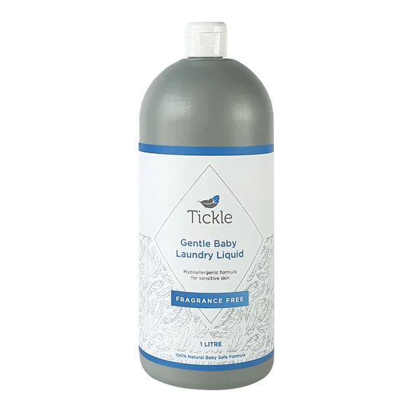 Tickle Lab Gentle Baby Laundry Liquid Kitchen & Bathroom Better Earth 1 litre Fragrance Free 