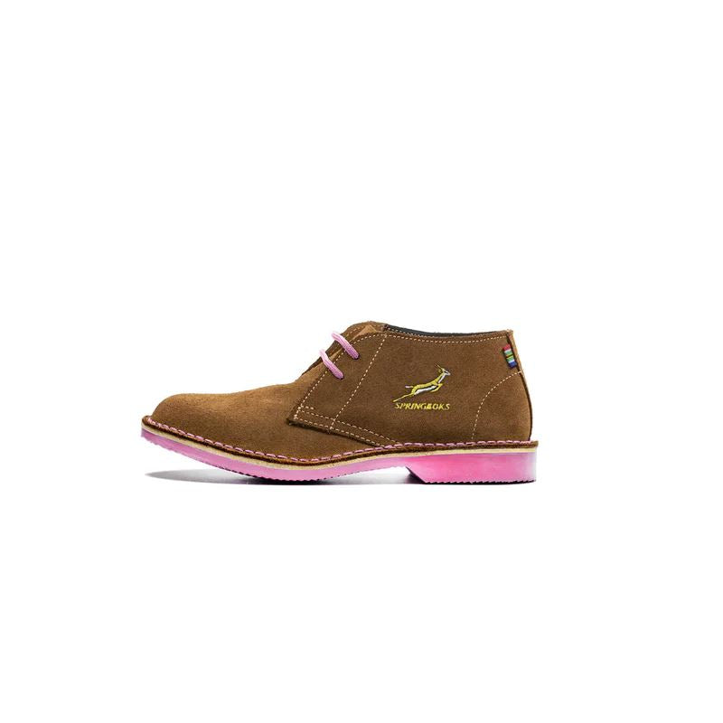 Veldskoen Traditional Heritage Springbok Ladies Leather Shoe (Pink Sole) Shoes Veldskoen 