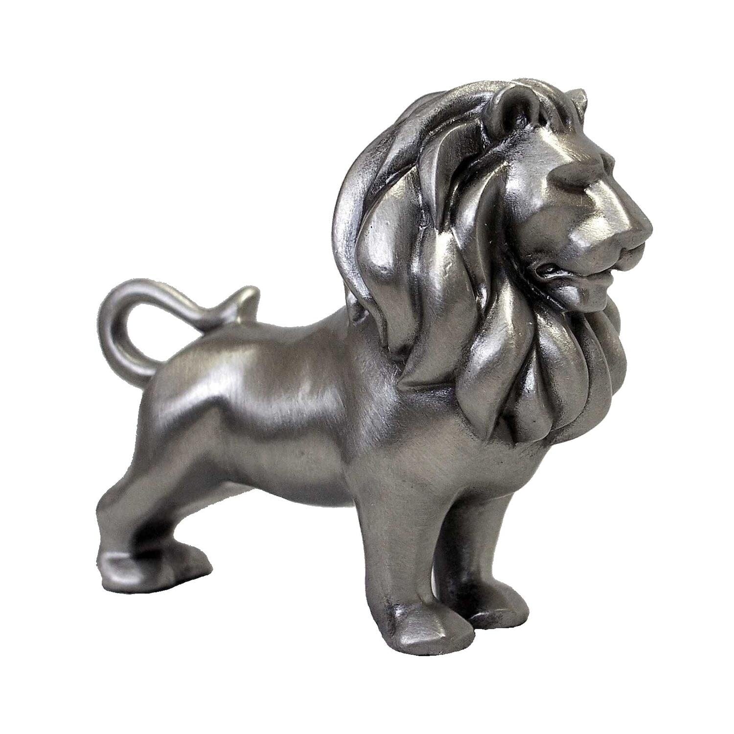 Zawadi 'Lion Standing' Solid Pewter Sculpture Pewter & Aluminium Zawadi 