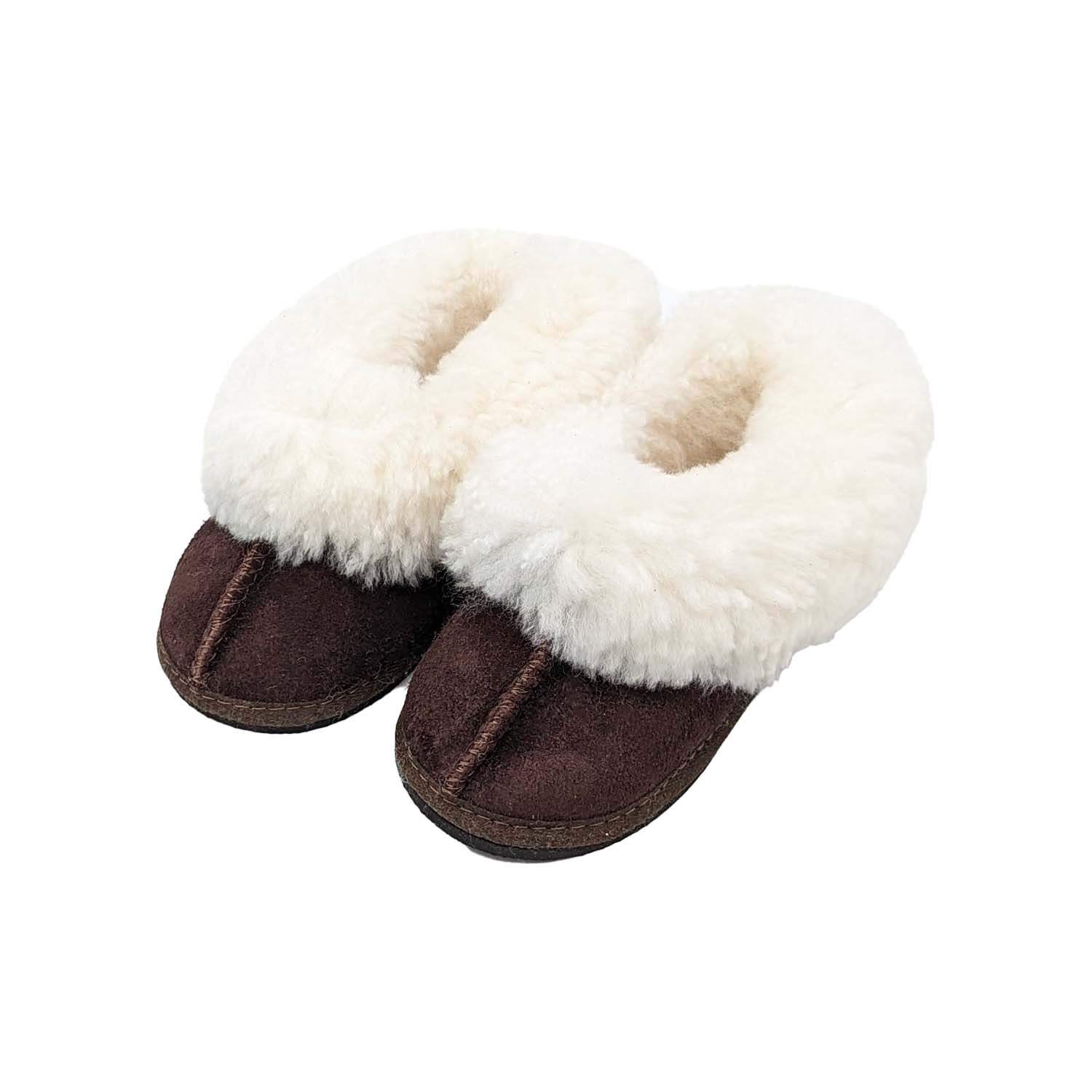 KARU Cosy Kids Sheepskin Slippers - Choc Brown