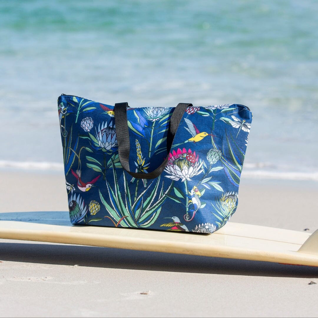 aLoveSupreme Beach Bags (Insulated) Bags & Handbags aLoveSupreme bloom (navy) 