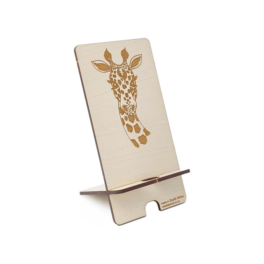 Cape Lasercut Cellphone Desk Stands Tableware Cape Lasercut Giraffe 