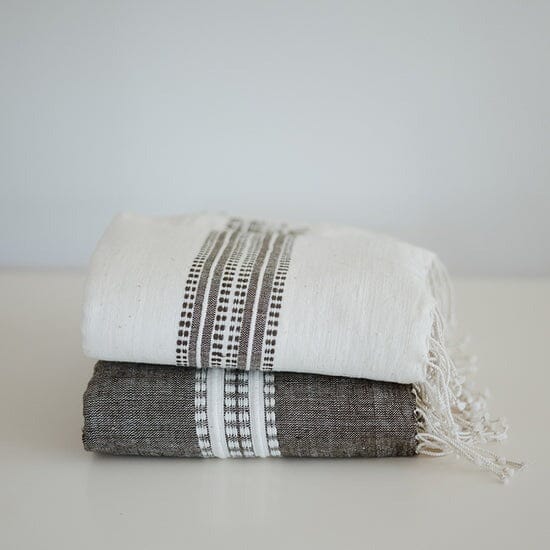 Ecru Adwa Woven Bath Towel - Granite Bathroom Accessories Ecru 