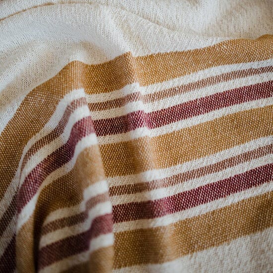 Ecru Woven Baby Blanket - Garnet Afghans & Throws Ecru 