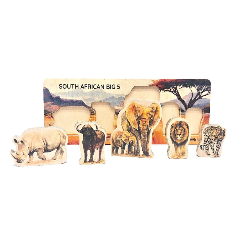 Envirokid Big Five Wooden Baby Puzzle Toys Envirokid 
