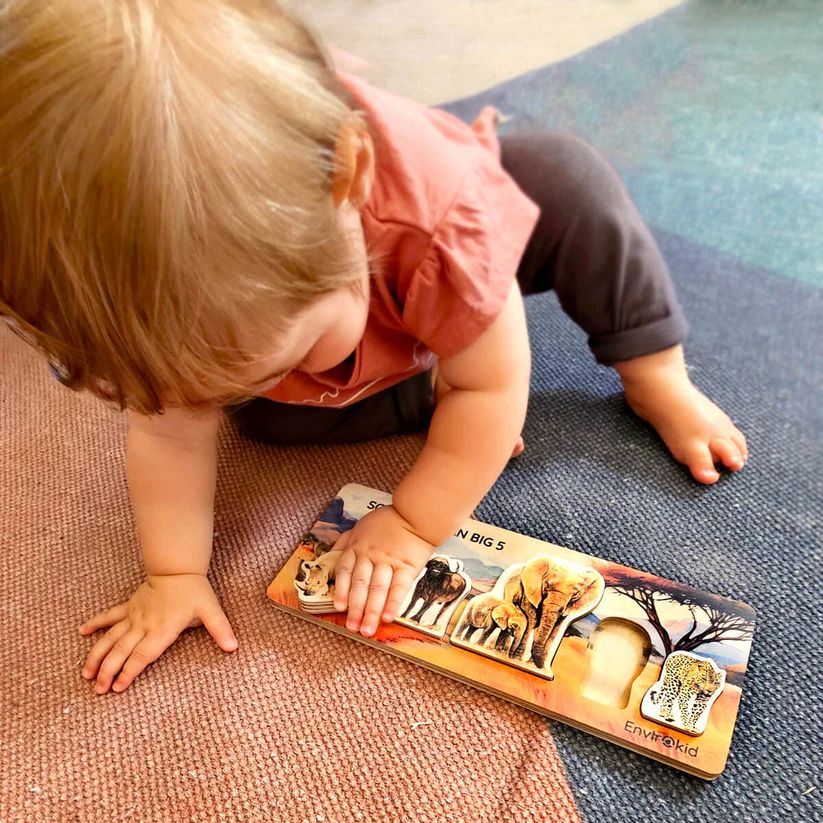 Envirokid Big Five Wooden Baby Puzzle Toys Envirokid 