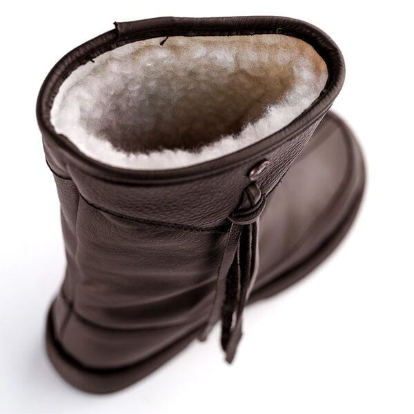 Groundcover Arctic Ladies Leather Wool Boot - Brown Boots Groundcover 