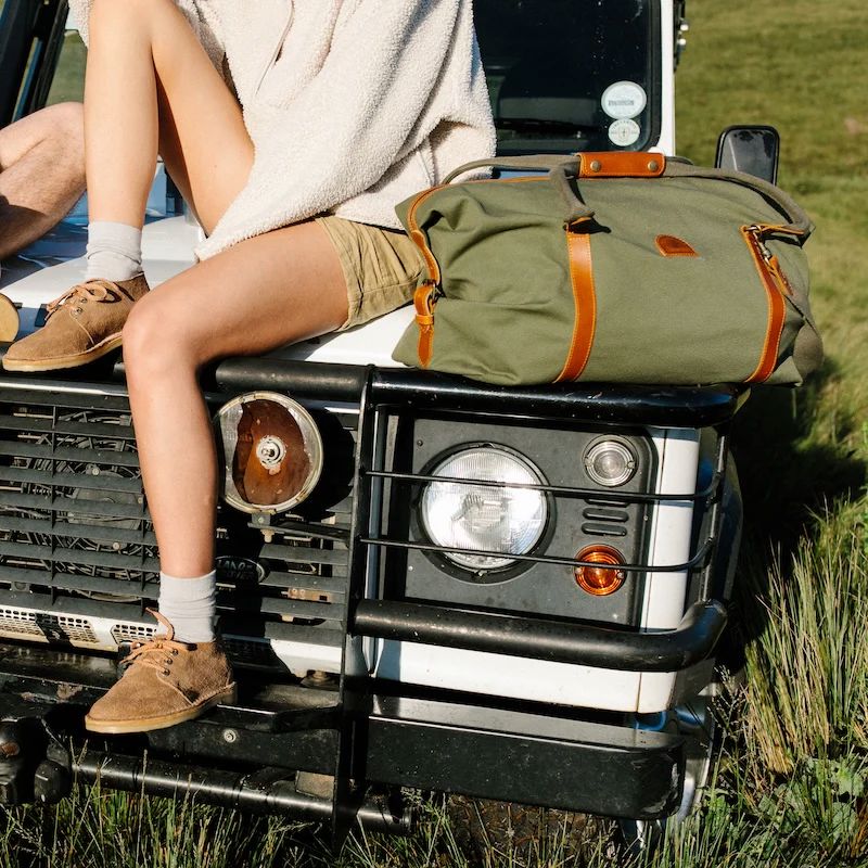 Groundcover Canvas & Leather Travel Bag Travel Bags Groundcover 