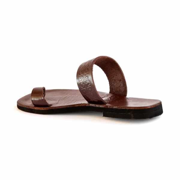 Groundcover Ladies Guru Leather Sandal - Brown Sandals Groundcover 