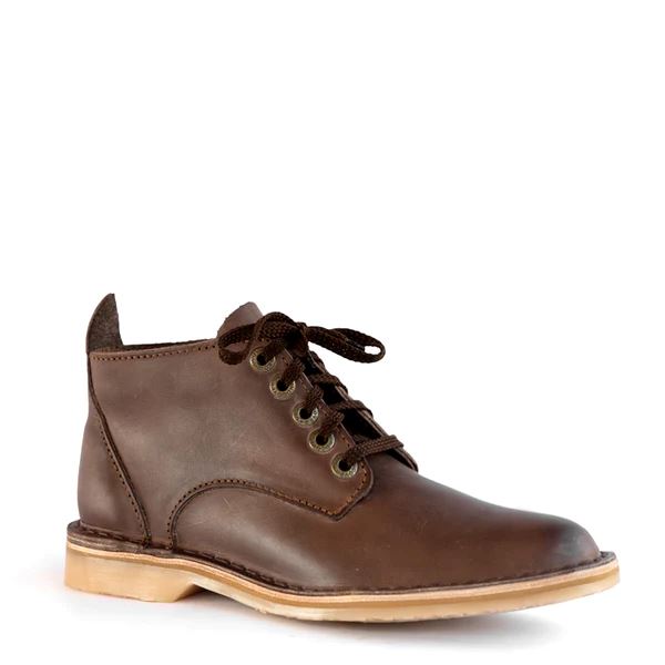 Groundcover Thuli Mens Leather Shoes - Brown Boots Groundcover 