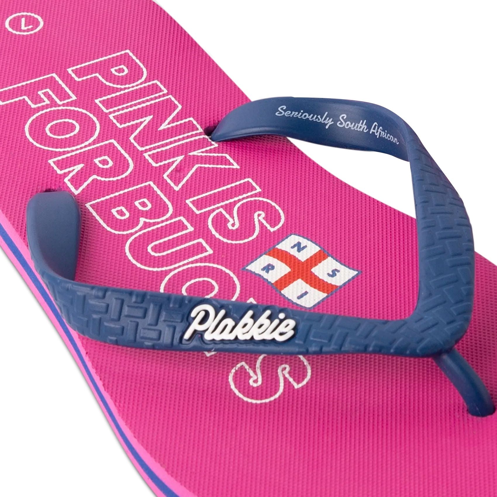 Plakkie NSRI 'Pink is for Buoys' Unisex Flip Flops Flip-Flops Plakkie 