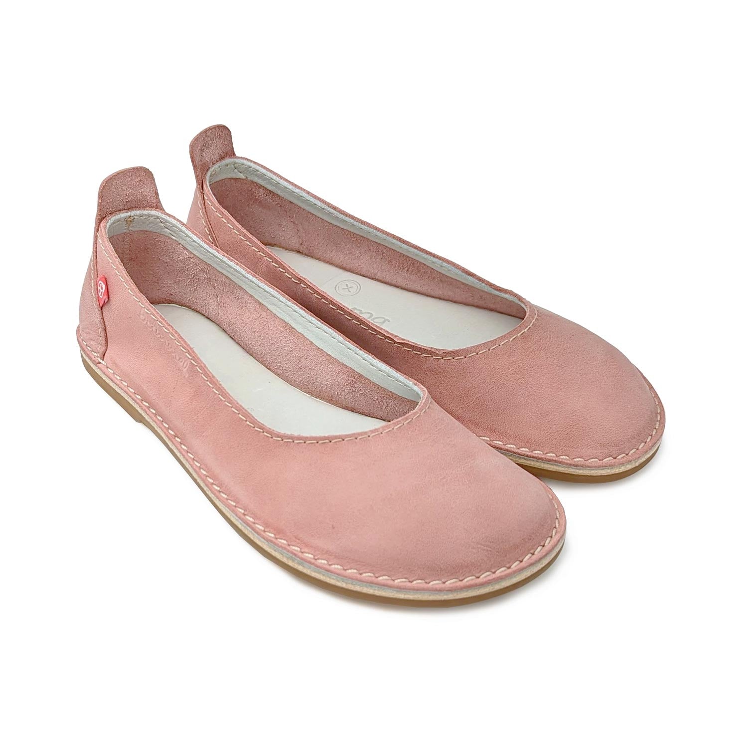 Bummel Zuri Blush Leather Ballerina Shoe Shoes Bummel 2 Plain 