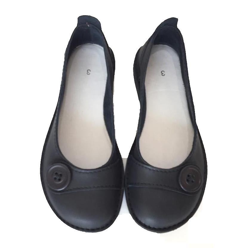Bummel Zuri Tuxedo Leather Ballerina Shoe Shoes Bummel 